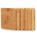 Coastere de pahar din lemn SQUARE, bambus, 6 bucati