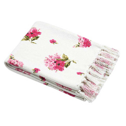 Pătură din bumbac cu model floral 125 x 150 cm