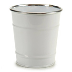 Ghiveci tip galeata, tabla, alb, Ø 10 cm