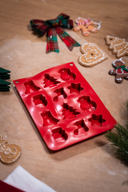 Formă pentru ciocolată, matriță pentru praline, motive de Crăciun, silicon