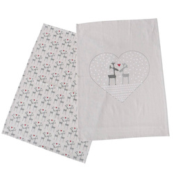 Prosoape de bucătărie cu model festiv LOVELIES, 50 x 70 cm, 2 buc.