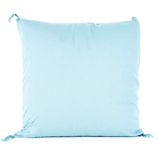 Perna decorativa cu ciucuri BORNEO, 40 x 40 cm, albastra