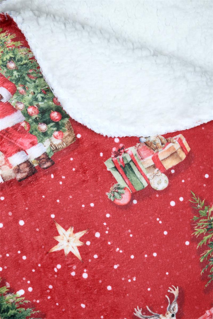 Pătură de Crăciun cu mielul NOEL, 130 x 160 cm