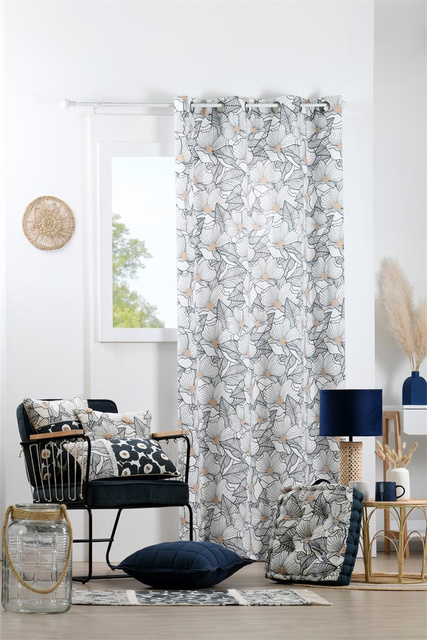 Perdeau din bumbac cu ochiuri, EUGENIE, 140 x 260 cm