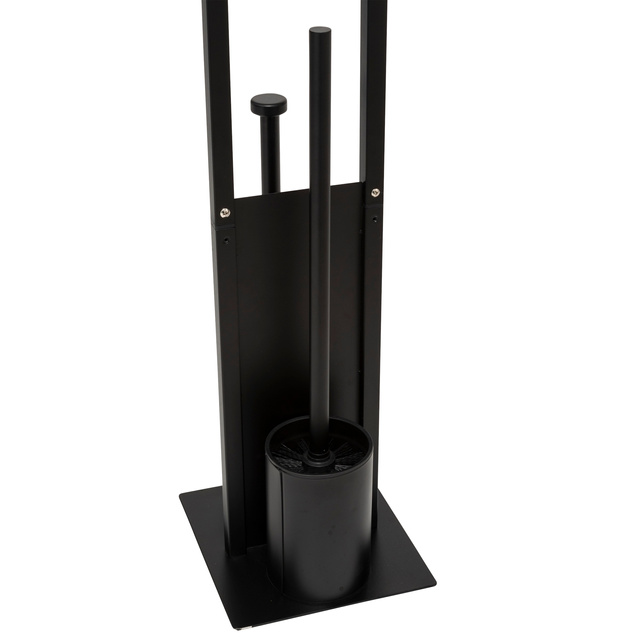 Suport pentru hârtie igienică GAMME GLASS + rezervă, perie WC și poliță, 28,1 x 18 x 61,5 cm