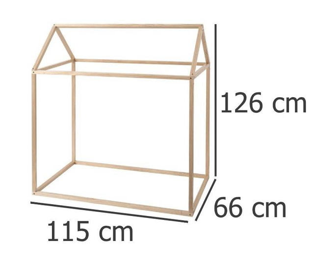 Casuta din lemn pentru copii, decorativa - 115 x 66 x 126 cm