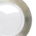 Placă transparentă cu decor auriu, Ø 33 cm