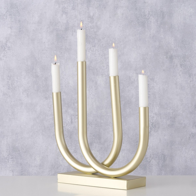 Suport lumanare auriu Tonis.metal, 33 x 34 cm