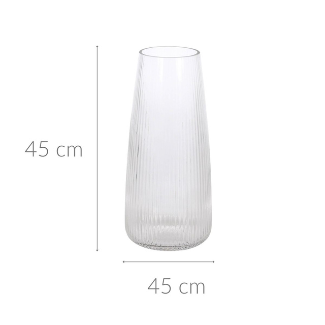 Vaza pentru flori din sticla, sticla cu model, 21 cm