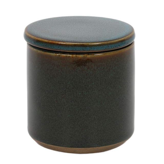 Recipient pentru discuri demachiante GREEN HARMONY, Ø 10 cm, ceramică, verde