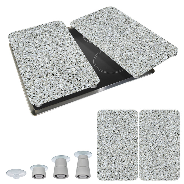 Plăci de protecție din sticlă GRANIT pentru aragaz – 2 bucăți, WENKO