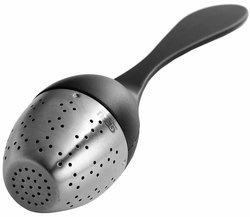 Filtru de ceai Teva Gefu, Otel inoxidabil, Negru/Argintiu