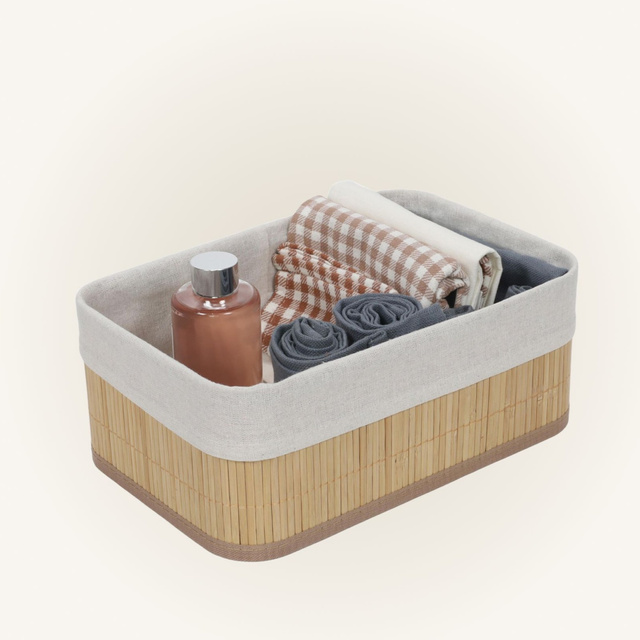 Set de coșuri din bambus pentru depozitare VINNO