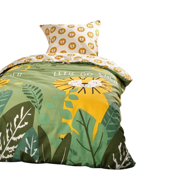 Lenjerie de pat pentru copii MAGIC JUNGLE, 100% bumbac, 140 x 200 cm