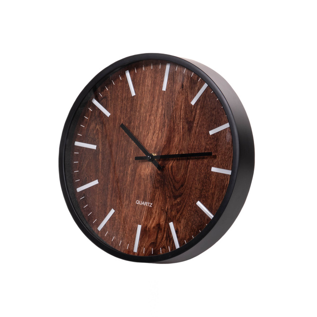 Ceas de perete, cadran stil lemn, Ø 30 cm