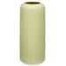 Vaza ceramica cu striatii, verde, inaltime 40 cm