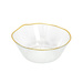 Bol de sticlă cu margine aurie DATURA, 15 cm