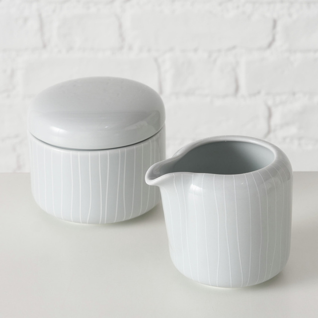 Zahăr și ulcior de lapte BERGEN, ceramică