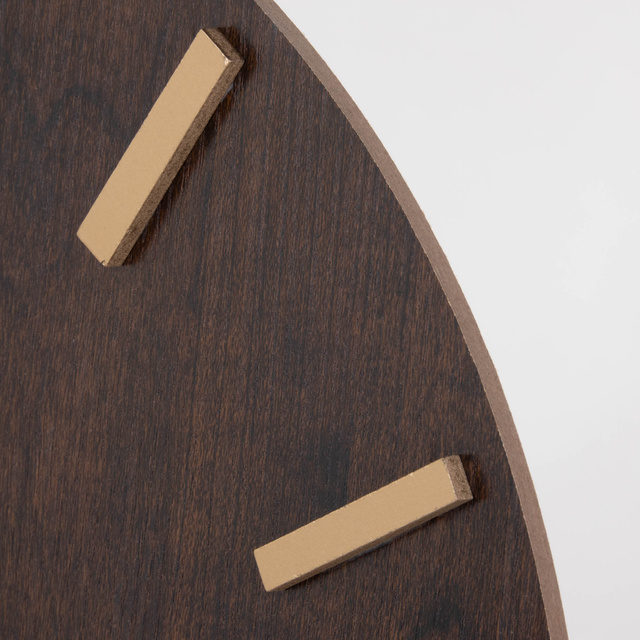 Ceas de perete cu cadran minimalist imitand lemnul, MDF, Ø 40 cm