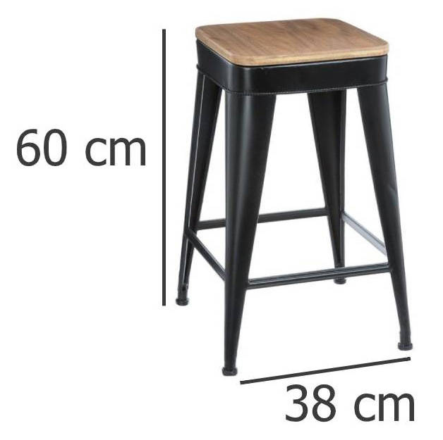 Scaun, 60x38x38cm, Negru, 60x38 cm, Atmosphera