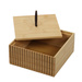 Organizator baie din bambus, 15 x 15 x 7 cm