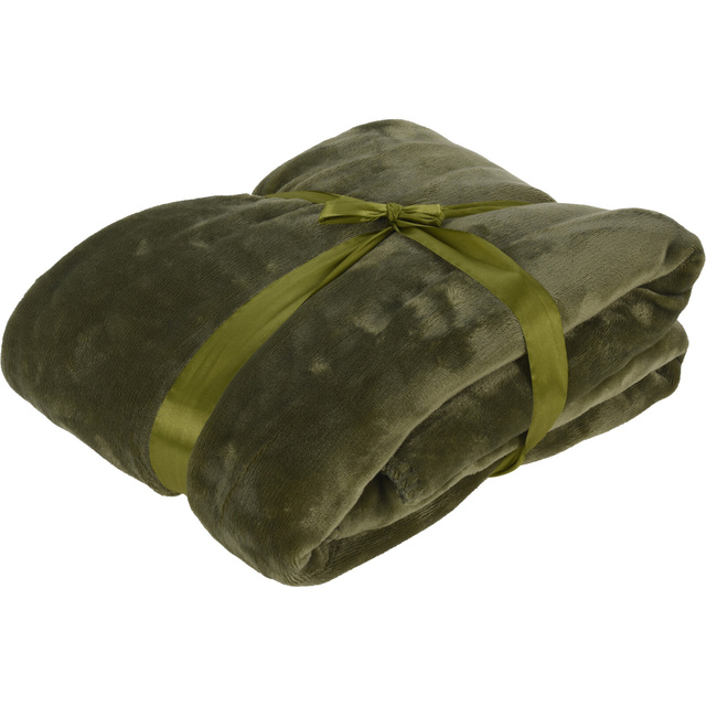 Pătură de pluș, verde, 130 x 160 cm