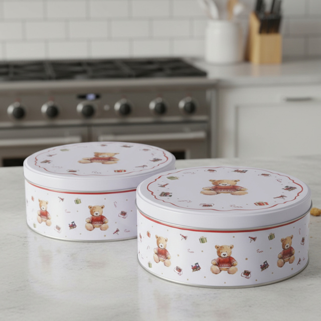 Cutie pentru prăjituri BAILEY, pictată manual, 2 bucăți