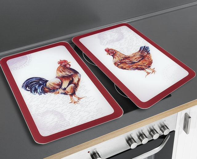 Plăci de protecție din sticlă FARMI pentru aragaz – 2 bucăți, WENKO