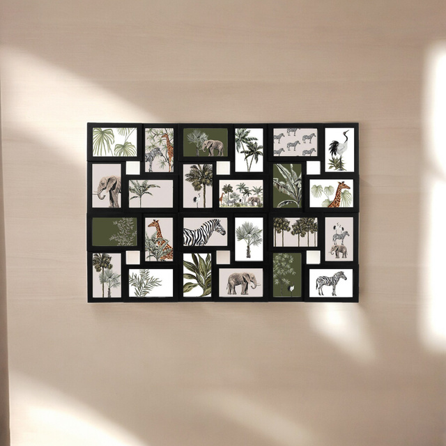 Rama foto, Atmosphera, 24 poze, Plastic, Negru