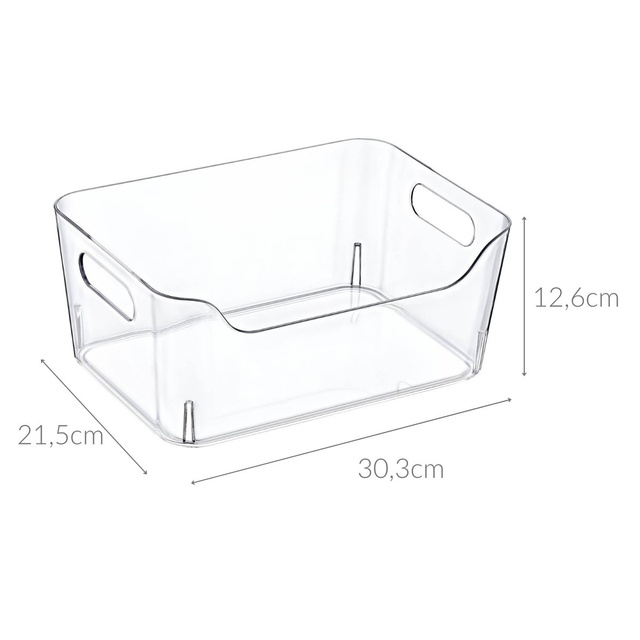 Organizator din plastic transparent, 7 l