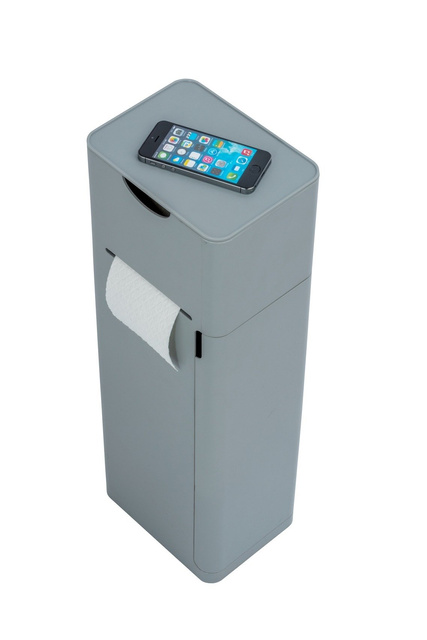 Suport pentru hârtie igienică și perie IMON, 6 în 1, gri, WENKO