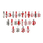 Carlige de Craciun cu cifre, 24 buc