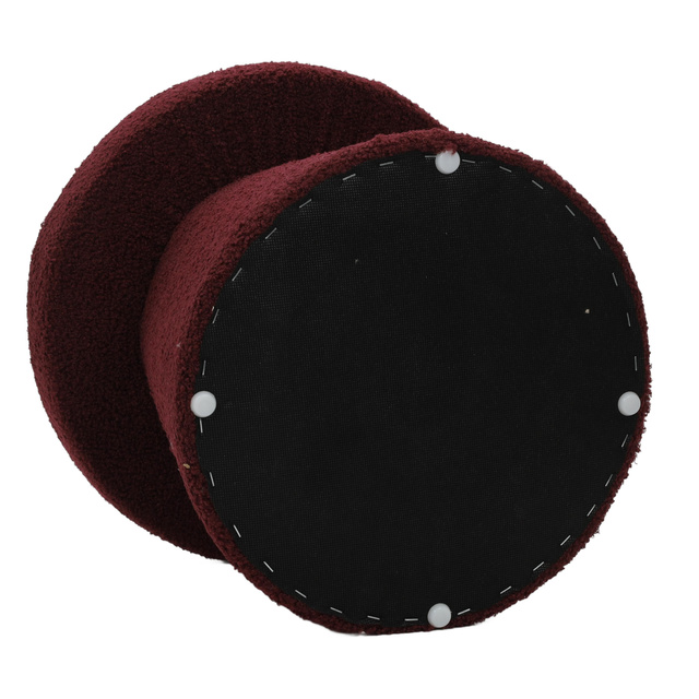 Puf rotund tapițat TEDDY ciupercă boucle, Ø 43 x 38 cm