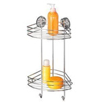 Raft colțar pentru baie, Vacuum-Loc, 2 niveluri - oțel cromat, WENKO