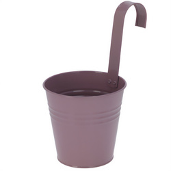 Husa din zinc pentru ghiveci cu carlig, 13 x 13,5 cm