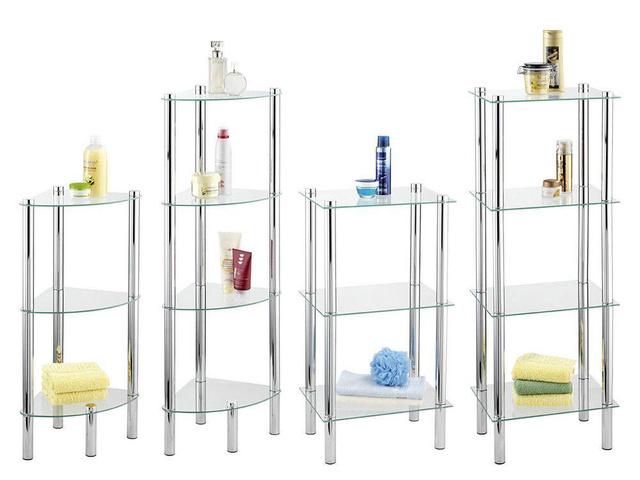 Raft de baie YAGO, din sticlă - 4 niveluri, WENKO