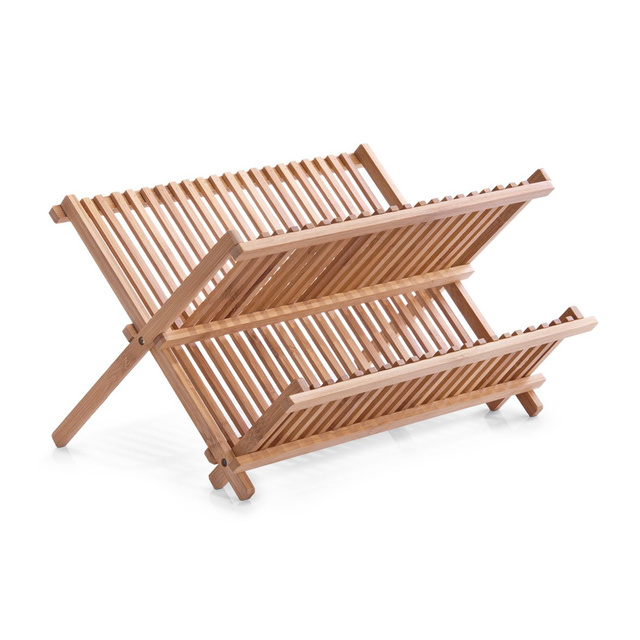 Uscător de vase din bambus, suport - 2 niveluri, ZELLER