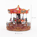 Figurina decorativa carusel de Craciun cu iluminare si muzica, 31 cm