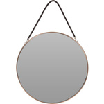 Oglinda decorativa suspendabila, rama aurie, Ø 38 cm