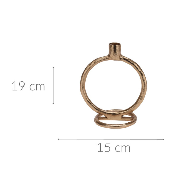 Sfeșnic decorativ, auriu, aluminiu