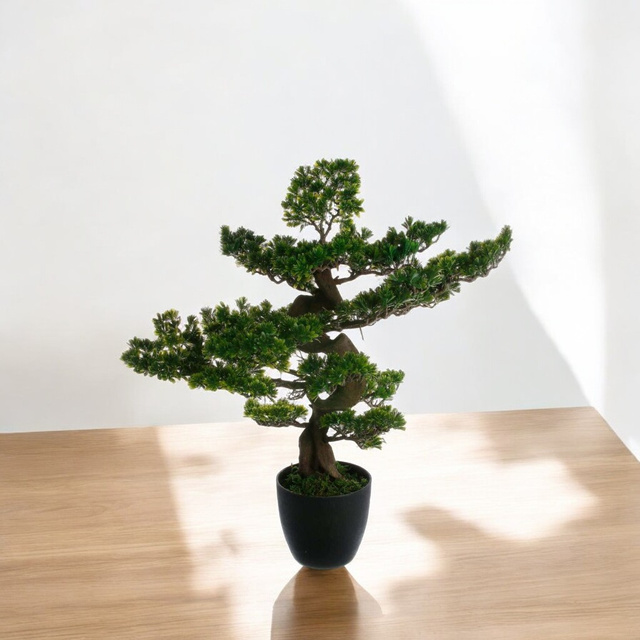 Bonsai artificial in glastra, 80 cm