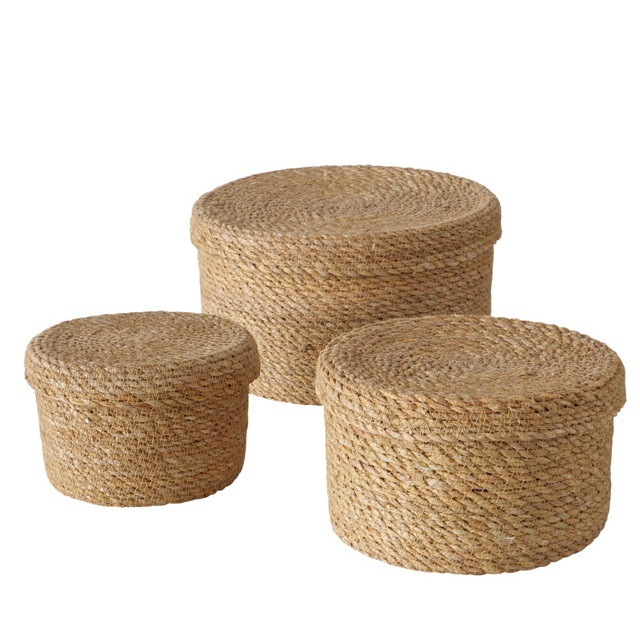 Set de coșuri Sophy iarbă de mare, cu capac