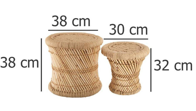 Set de scaune,din iută și bambus, Atmosphera, 2 bucati