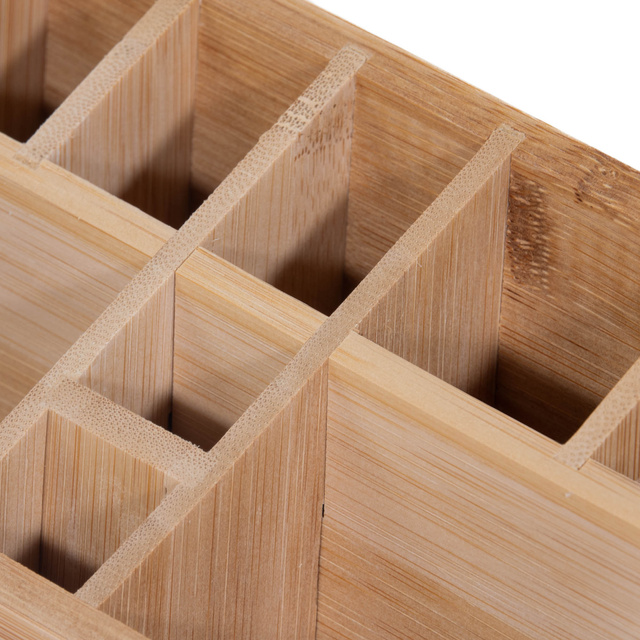 Organizator pentru cosmetice, din bambus, natural, 23 x 9 x 8.5 cm