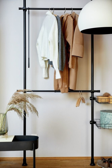 Sistem telescopic de garderobă, HERKULES BASIC, negru, WENKO