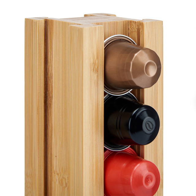 Suport din bambus pentru capsule Dolce Gusto BERI, 11 x 11 x 30 cm