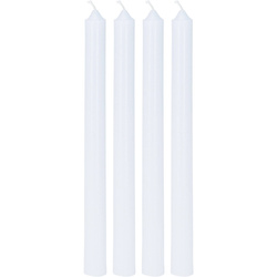 Lumanari conice, 4 bucati, albe