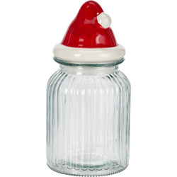 Borcan din sticlă cu motiv sărbătoresc, 1060 ml