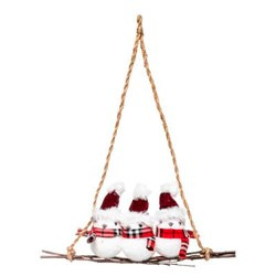 Decor agățat, oameni de zăpadă pe o creangă