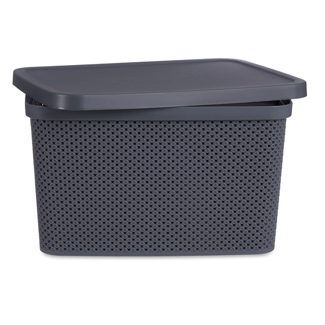 Cos din plastic cu capac, organizator, 19 l